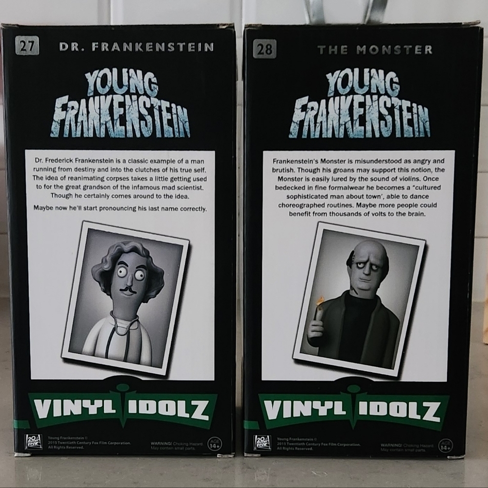 🎬🧟‍♂️Vinyl Idolz Young Frankenstein Figure Set Dr Frankenstein & Monster NWT - Picture 4 of 7